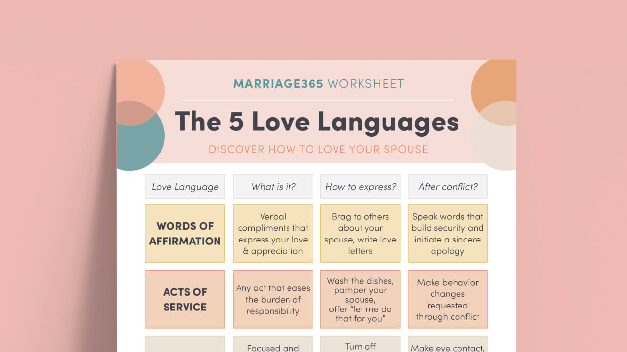 the 5 love languages worksheet
