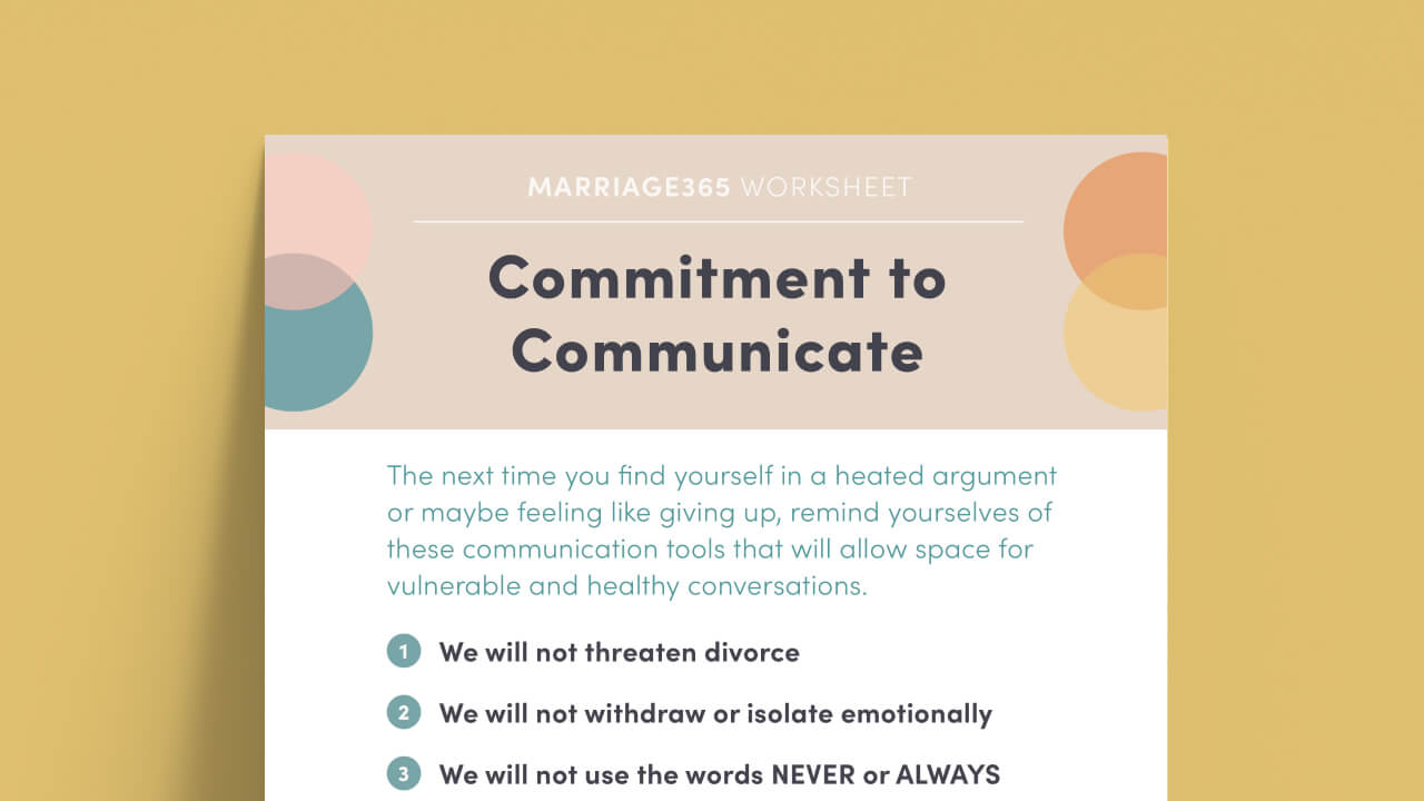 commitment to communicate worksheet