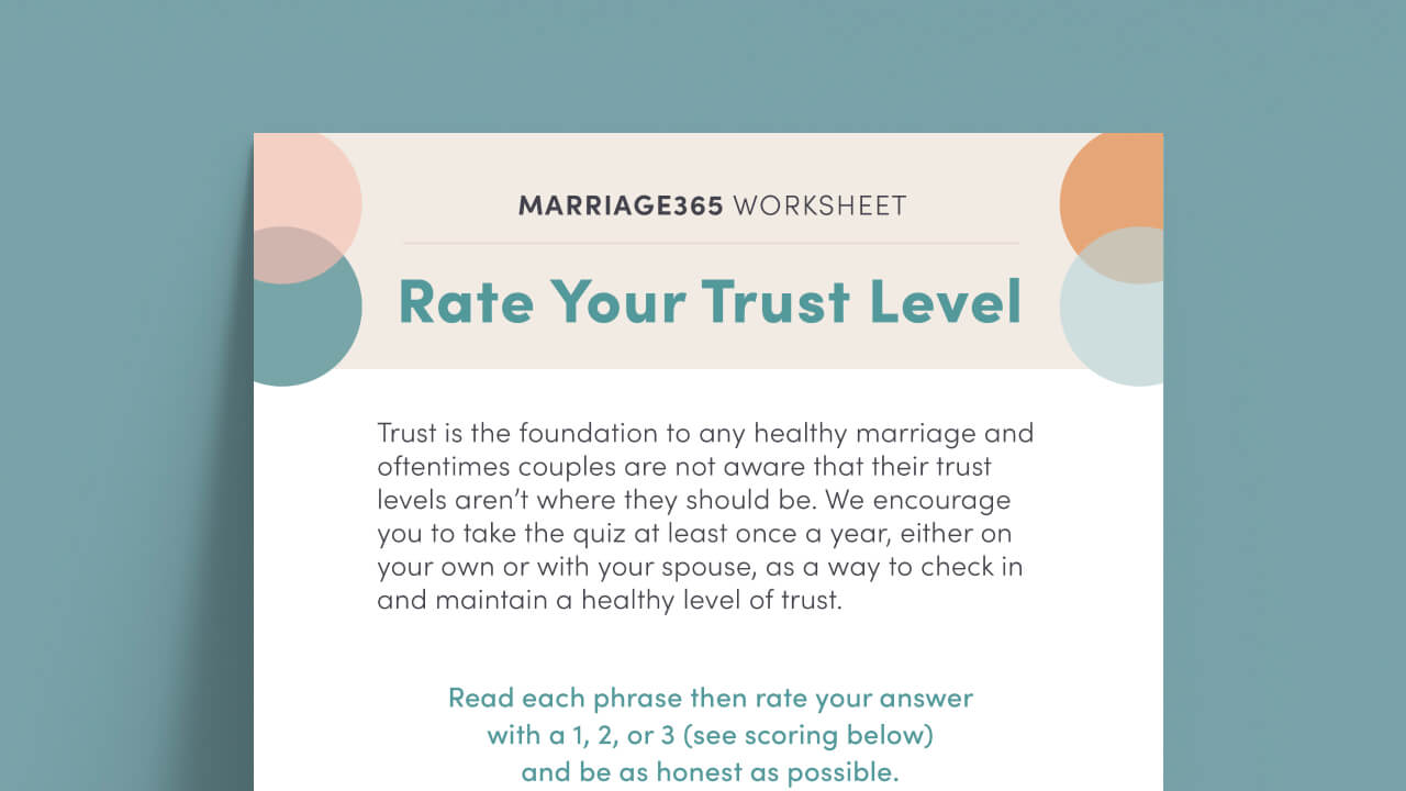 rate your trust level worksheet