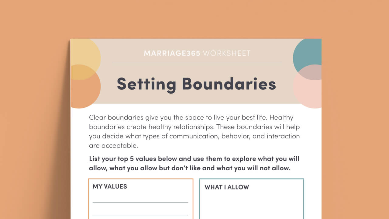 setting boundaries worksheet