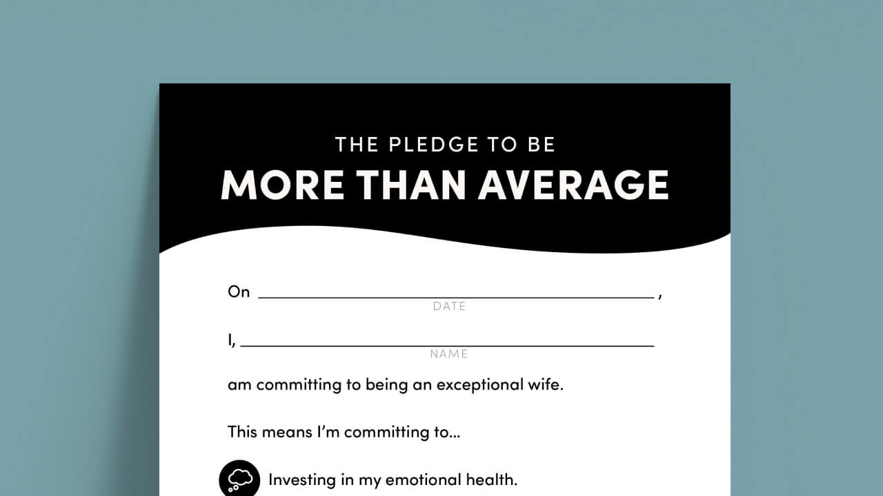 the pledge to be more than average